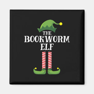 Bookworm Elf Matching Familiengruppe Weihnachtsfes Magnet