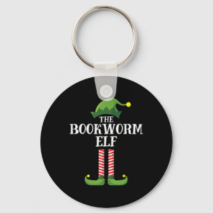 Bookworm Elf Matching Familiengruppe Weihnachtsfes Schlüsselanhänger