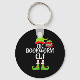 Bookworm Elf Matching Familiengruppe Weihnachtsfes Schlüsselanhänger