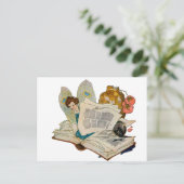 Bookworm Fairy Postkarte (Stehend Vorderseite)