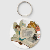 Bookworm Fairy Schlüsselanhänger (Vorderseite)