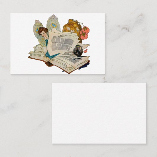 Bookworm Fairy Visitenkarte (Vorne/Hinten)