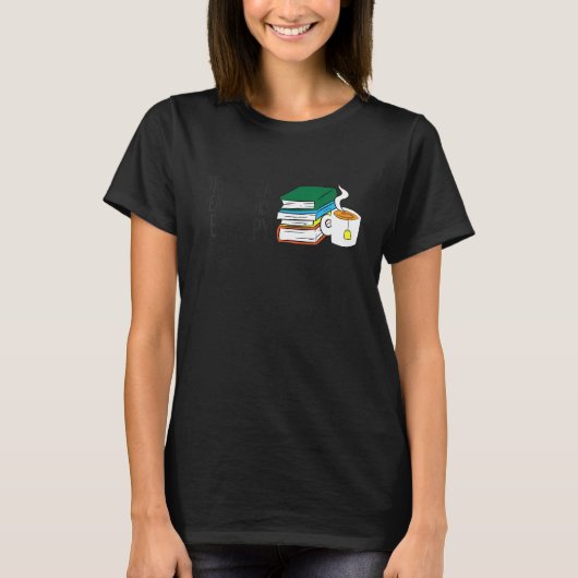Bookworm Funny Drink Tee Lesen Bücher glücklich Bü (Vorderseite)