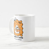 Bookworm Ghost Reading Retro Bow Creepin' It Real Kaffeetasse (Vorderseite Links)