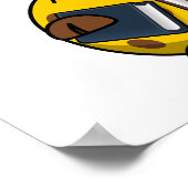 Bookworm Giraffe Art Poster (Ecke)