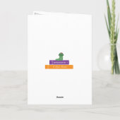 Bookworm Girl Birthday Vielen Dank Karte (Rückseite)