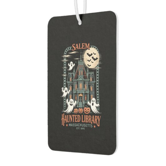 Bookworm Halloween Shirt Spuk Library Autolufterfrischer (Links)