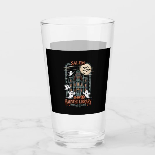 Bookworm Halloween Shirt Spuk Library Glas (Vorderseite)