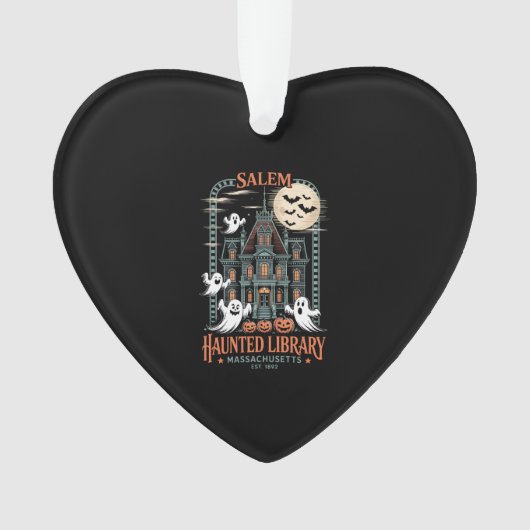 Bookworm Halloween Shirt Spuk Library Ornament (Vorderseite)