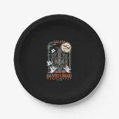 Bookworm Halloween Shirt Spuk Library Pappteller (Vorderseite)