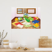 Bookworm in der Klasse Poster (Küche)