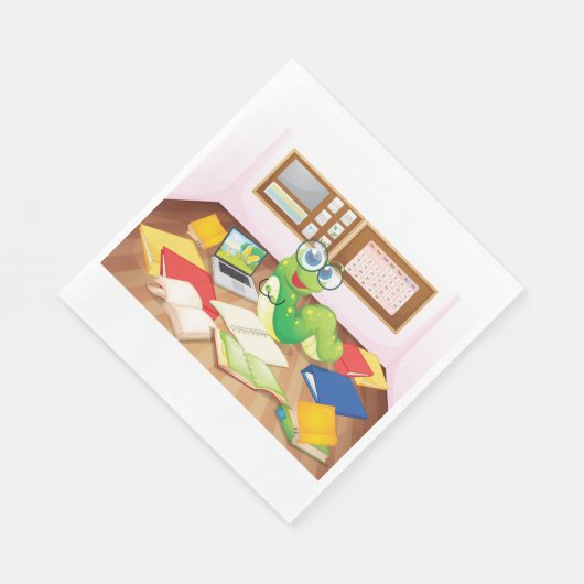 Bookworm in der Klasse Serviette (Ecke)