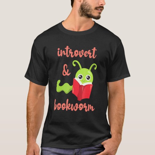 Bookworm Introvert Fun Book Reading 2 T-Shirt (Vorderseite)