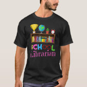 Bookworm Library Worker Cute School Librarian T-Shirt (Vorderseite)
