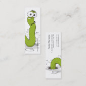 Bookworm mini Bookmark Business Profile Template Visitenkarte (Vorne/Hinten)