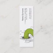 Bookworm mini Bookmark Business Profile Template Visitenkarte (Rückseite)