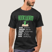 Bookworm mit Quirky-Übersetzungen rund um World Lo T-Shirt (Vorderseite)