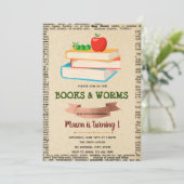 Bookworm-Party-Einladung Einladung (Stehend Vorderseite)