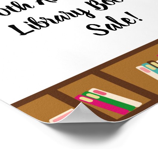 Bookworm Party Fundraiser Willkommenspender Poster (Ecke)