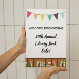 Bookworm Party Fundraiser Willkommenspender Poster