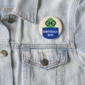 Bookworm Personalisiert Birthday Boy Button (Beispiel)