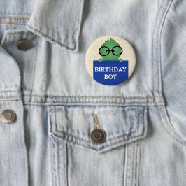 Bookworm Personalisiert Birthday Boy Button