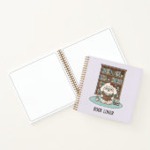 Bookworm Poodle Puppy Pastel Art Sketchbook Vibes Notizblock (Innenseite)