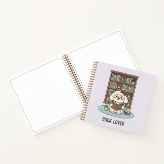 Bookworm Poodle Puppy Pastel Art Sketchbook Vibes Notizblock