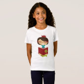 Bookworm Princess Girls' T - Shirt (Vorne ganz)