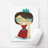 Bookworm Princess Mousepad (Mit Mouse)