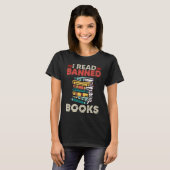 Bookworm Reading Book Ban Reader I Read Banned Boo T-Shirt (Vorne ganz)