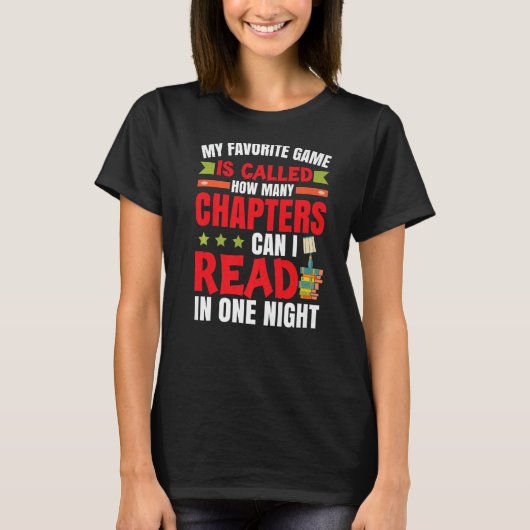 Bookworm Reading Book T-Shirt (Vorderseite)