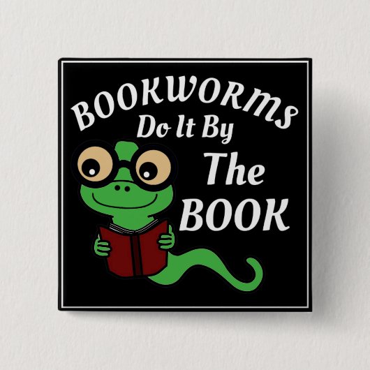 Bookworm-Spaß Button (Vorderseite)