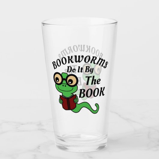 Bookworm-Spaß Glas (Vorderseite)