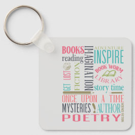 Bookworm Subway Art Schlüsselanhänger