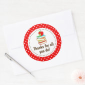 Bookworm Vielen Dank Lehrer Wertschätzung Red Spot Runder Aufkleber (Umschlag)