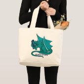 Bookwyrm Buch-Umarmungs-Tasche (riesig) Jumbo Stoffbeutel (Vorderseite (Produkt))