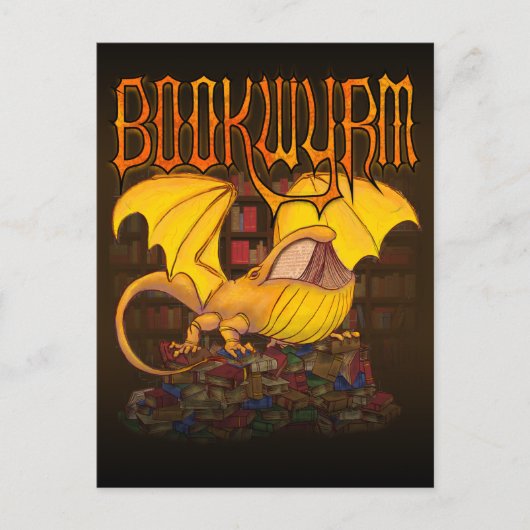 Bookwyrm: Der Bibliotheksdrache Postkarte (Vorderseite)