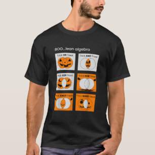 Boolean Algebra Trick oder Treat Pumpkin Venn Diag T-Shirt