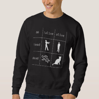 Boolean Logic Alive and Dead Programmer Cat 3 Sweatshirt