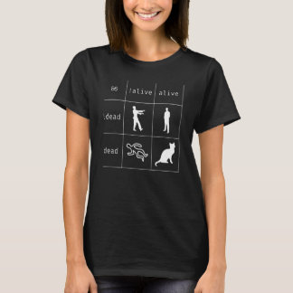 Boolean Logic Alive and Dead Programmer Cat 3 T-Shirt