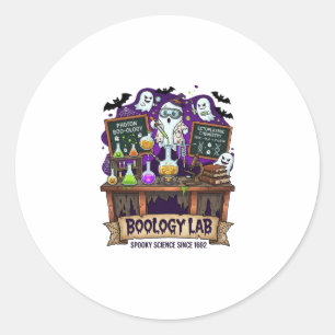 Boology-Labor Gruselige Wissenschaft Geister-Wisse Runder Aufkleber