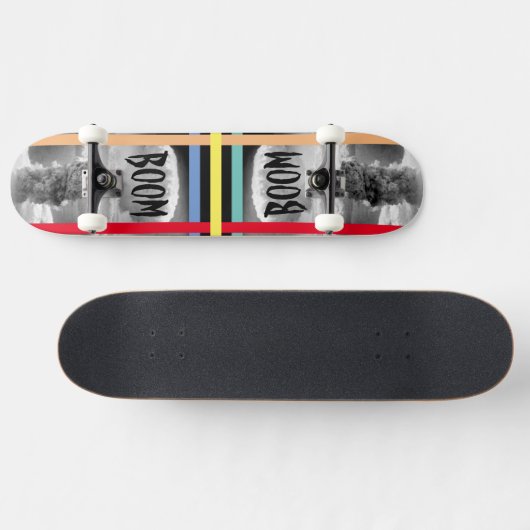 Boom Atomic Nuklear Bomb Pilzwolke Skateboard (Horizontal)