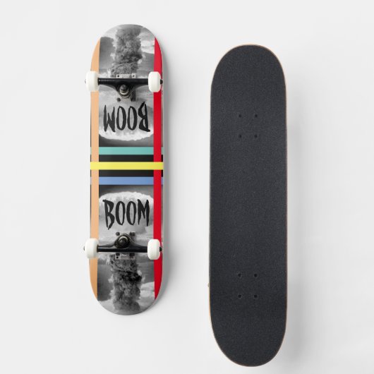 Boom Atomic Nuklear Bomb Pilzwolke Skateboard (Vorderseite)