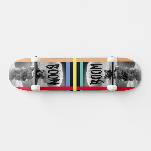 Boom Atomic Nuklear Bomb Pilzwolke Skateboard (Horizontal)