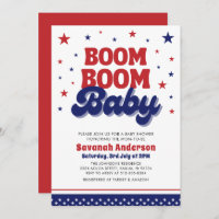 Boom Boom Baby 4. Juli Patriotic Baby Dusche
