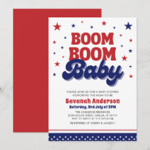 Boom Boom Baby 4. Juli Patriotic Baby Dusche