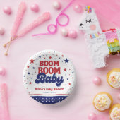Boom Boom Baby 4. Juli Patriotic Baby Dusche Pappteller (Party)