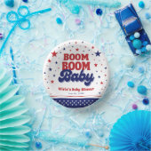 Boom Boom Baby 4. Juli Patriotic Baby Dusche Pappteller (Party)