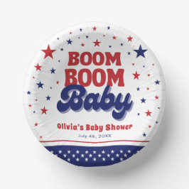 Boom Boom Baby 4. Juli Patriotic Baby Dusche Pappteller